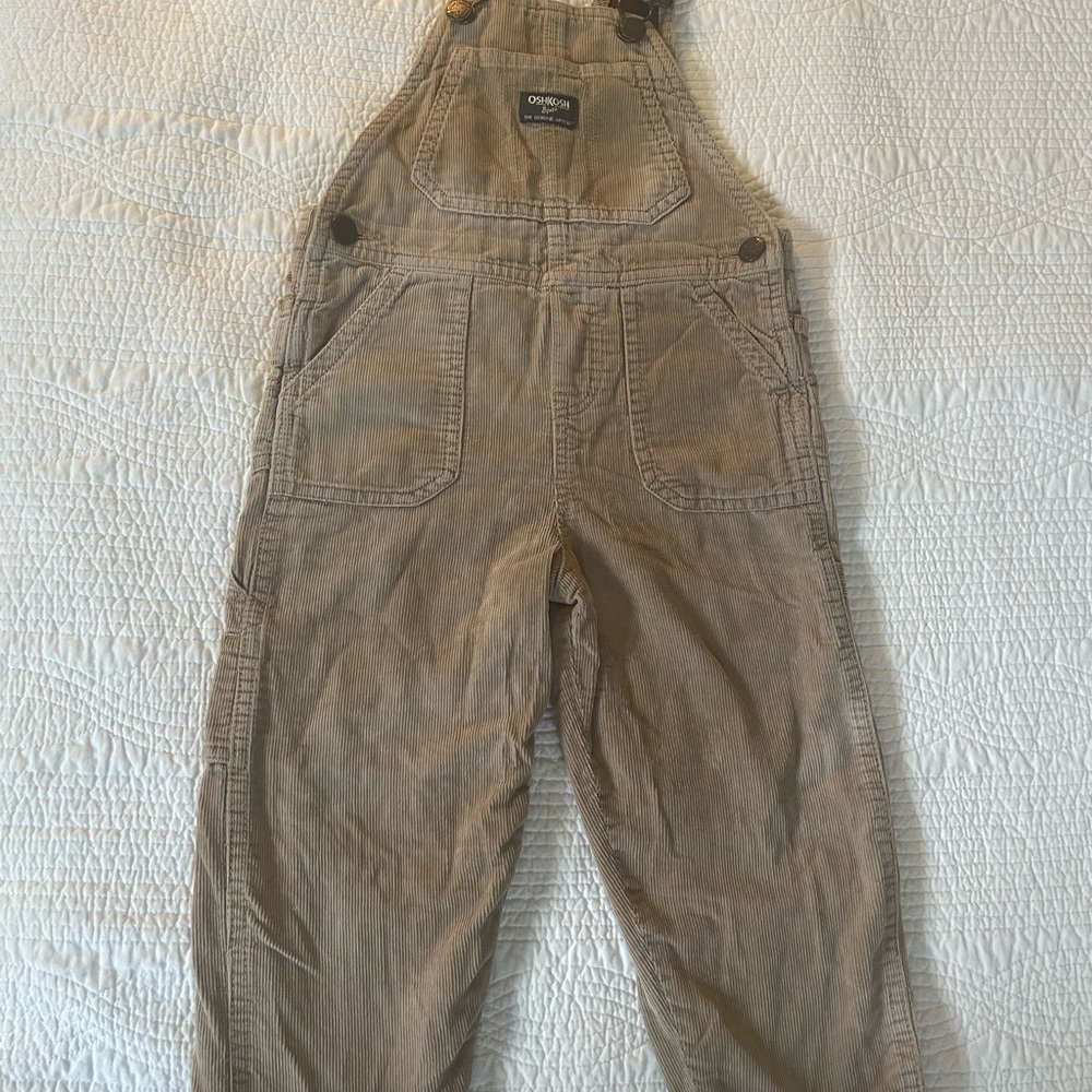 OshKosh B'gosh Men's Corduroy Overalls in Light Brown